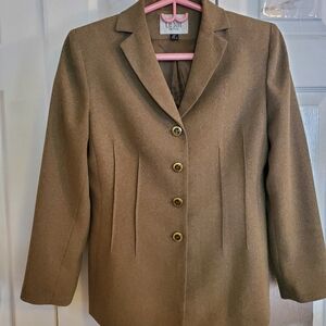 LeSuit Brown Tailored Blazer S 6p